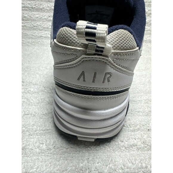 Nike Air Monarch Men\'s Shoes Size 11 White Navy Blue Running